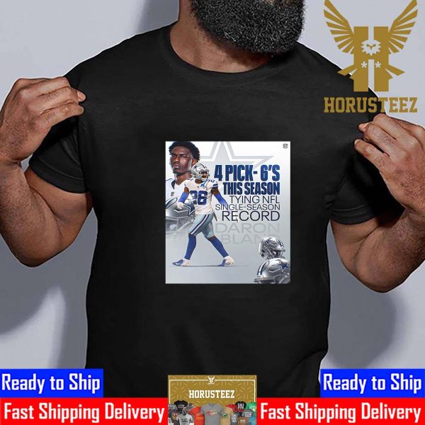 The Dallas Cowboys CB Daron Bland Break The Record With One More Pick-6 This Season Unisex T-Shirt