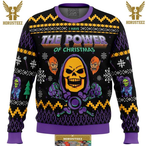 The Evil Power Of Christmas He-Man Gifts For Family Christmas Holiday Ugly Sweater