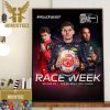 The Battle For P2 For Mercedes AMG PETRONAS F1 Team vs Scuderia Ferrari At F1 Race Week Final Season Abu Dhabi GP Home Decor Poster Canvas