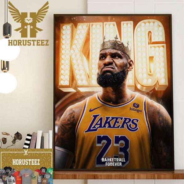 The King Lebron James To Reach 39K Career Points Becomes The First Player In NBA History Home Decor Poster Canvas