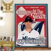 The Miami Marlins Skip Schumaker Is The 2023 National League Manager Of The Year Award Winner Home Decor Poster Canvas