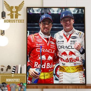 The New F1 Team Record 20 Wins In 2023 For The Oracle Red Bull Racing Team With Max Verstappen And Sergio Perez Home Decor Poster Canvas