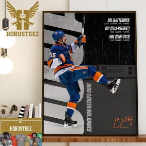 The New York Islanders Cal Clutterbuck 1000 Career NHL Games Home Decor Poster Canvas