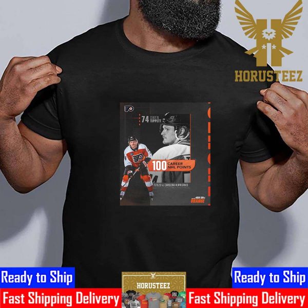 The Philadelphia Flyers Owen Tippett 100 Career NHL Points Unisex T-Shirt