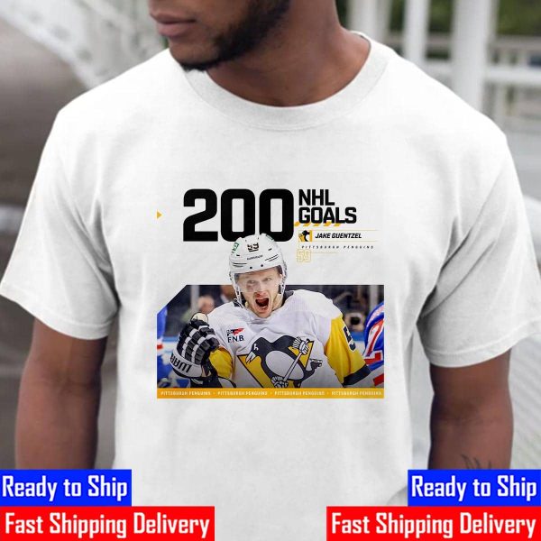 The Pittsburgh Penguins Jake Guentzel 200 NHL Goals Unisex T-Shirt