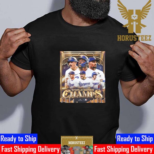 The Texas Rangers Are 2023 World Series Champions For The First Time In Franchise History Unisex T-Shirt