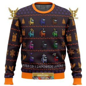 There Is One Impostor Among Us Gifts For Family Christmas Holiday Ugly Sweater