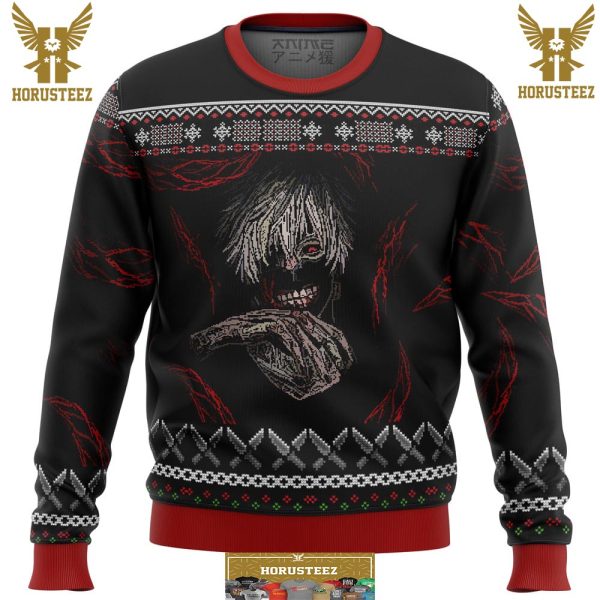 Tokyo Ghoul Dark Kaneki Gifts For Family Christmas Holiday Ugly Sweater