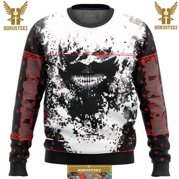 Tokyo Ghoul Kaneki Splatter Gifts For Family Christmas Holiday Ugly Sweater