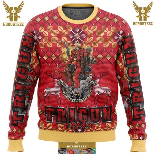 Trigun Alt Gifts For Family Christmas Holiday Ugly Sweater