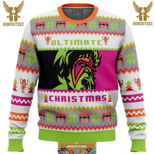 Ultimate Warrior Christmas Pro Wrestling Gifts For Family Christmas Holiday Ugly Sweater