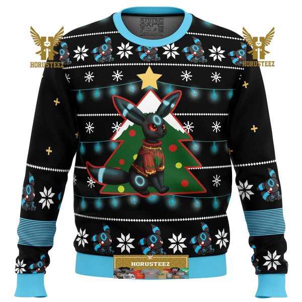 Umbreon Pokemon Gifts For Family Christmas Holiday Ugly Sweater