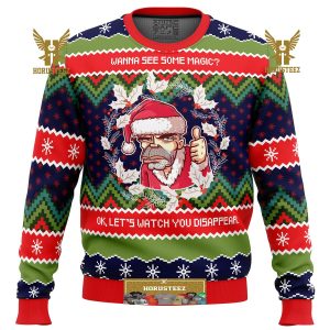 Wanna See Some Magic Bad Santa Gifts For Family Christmas Holiday Ugly Sweater