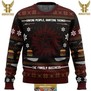 Winchester Christmas Supernatural Gifts For Family Christmas Holiday Ugly Sweater