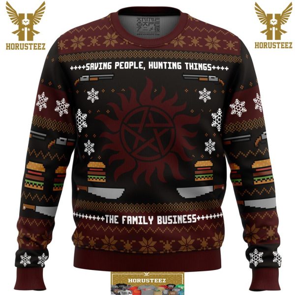 Winchester Christmas Supernatural Gifts For Family Christmas Holiday Ugly Sweater