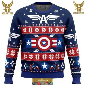 Winter Soldier Captain America Marvel Gifts For Family Christmas Holiday Ugly Sweater