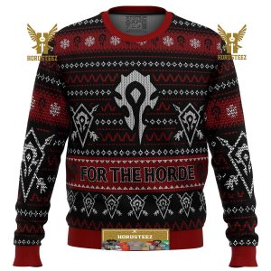 World Of Warcraft For The Horde Gifts For Family Christmas Holiday Ugly Sweater