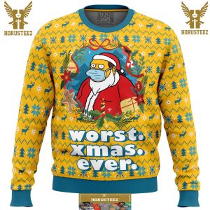 Worst Christmas Ever Simpsons Gifts For Family Christmas Holiday Ugly Sweater