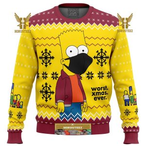 Worst Xmas Ever The Simpsons Gifts For Family Christmas Holiday Ugly Sweater