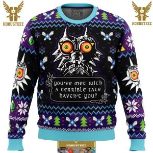 You Met With A Terrible Fate Majoras Mask The Legend Of Zelda Gifts For Family Christmas Holiday Ugly Sweater