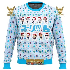 Yuri On Ice Cute Chibi Gifts For Family Christmas Holiday Ugly Sweater