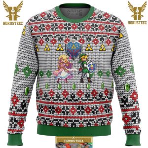 Zelda And Link Gifts For Family Christmas Holiday Ugly Sweater