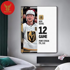 12 Streak Points Game Of Jack Eichel With 7 Goals – 11 Assists Home Decor Poster Canvas