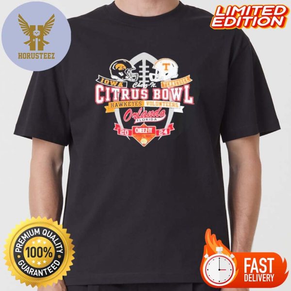 2023 Cheez It Citrus Bowl Game Iowa Vs Tennessee Duel Helmets Shirt