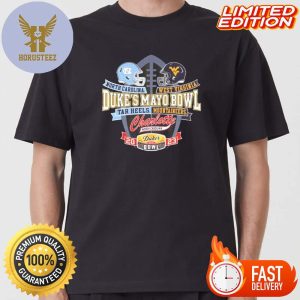 2023 Dukes Mayo Bowl Game North Carolina Vs West Virginia Duel Helmets College Football Bowl T-shirt