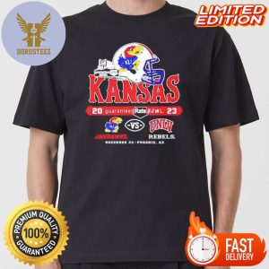 2023 Guaranteed Rate Bowl Kansas Jayhawks Big Logo Helmet College Football Bowl T-shirt
