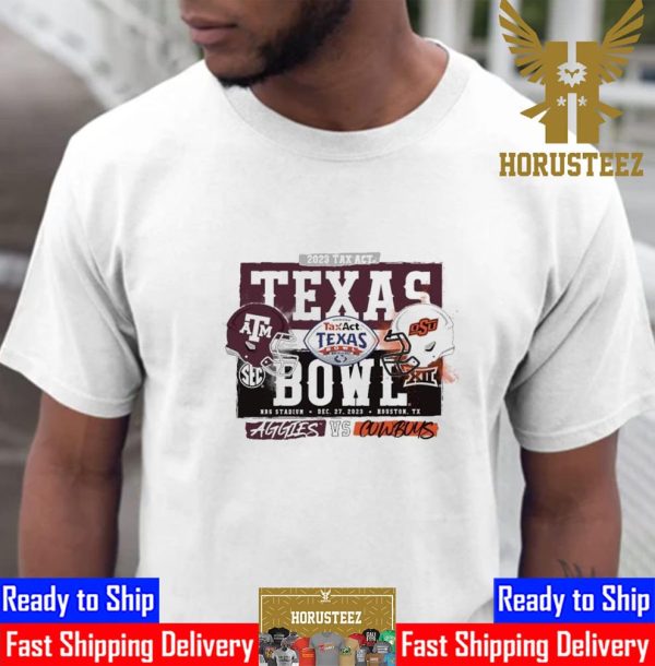 2023 Head to Head Taxact Bowl Texas A And M Vs OSU Cowboys Unisex T-Shirt