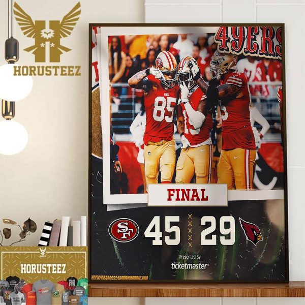 2023 NFC West Champions Are San Francisco 49ers Defeat Cardinals With 45-29 Home Decor Poster Canvas