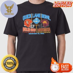 2023 Quick Lane Bowl Game Bowling Green Falcons Vs Minnesota Golden Gophers Duel Helmets College Football Bowl T-shirt