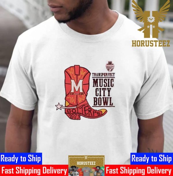 2023 Transperfect Music City Bowl Maryland Terrapins Boot Unisex T-Shirt