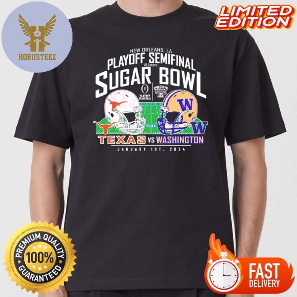 2024 Allstate Sugar Bowl Playoff Semifinal Game Texas Vs Washington Duel Helmets Shirt