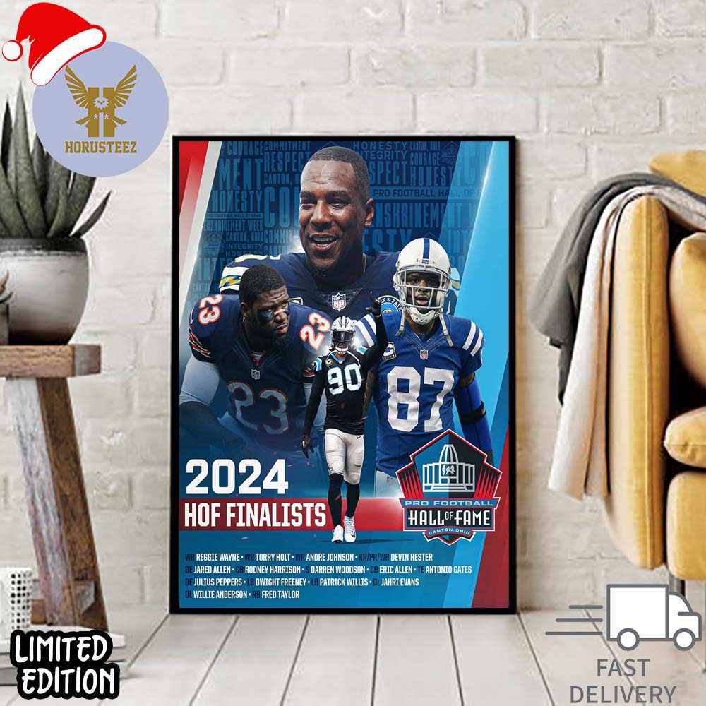 2024 Hall Of Fame Finalist NFL Official Poster Horusteez