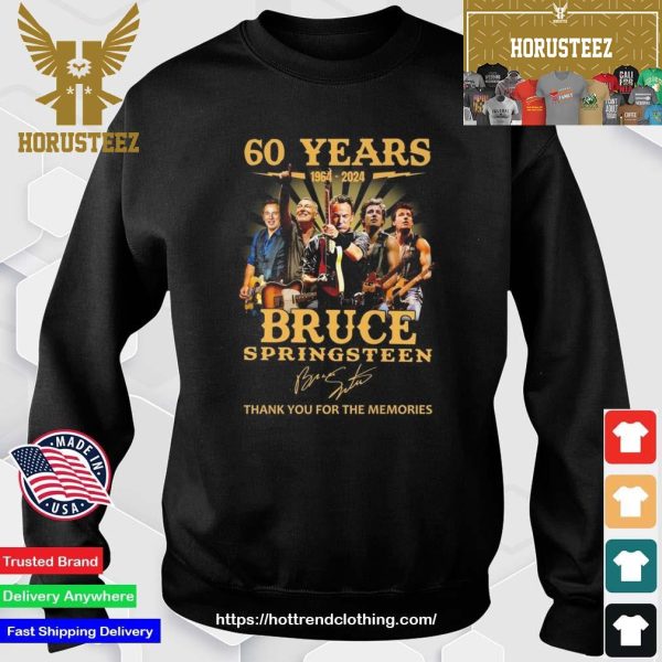 60 Years 1964 To 2024 Bruce Springsteen Thank You For The Memories Signature Unisex T-Shirt