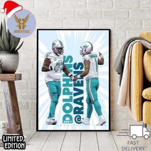 A New Years Eve Showdown Miami Dolphins Vs Baltimore Ravens NFL Official Poster