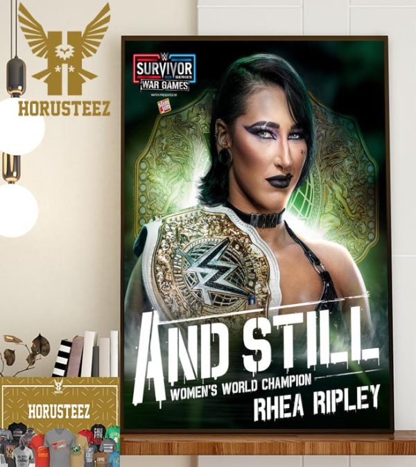 And Still Women’s World Champion Rhea Ripley Home Decor Poster Canvas