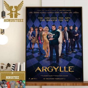 Argylle The Greater The Spy The Bigger The Lie Official Poster Home Decor Poster Canvas
