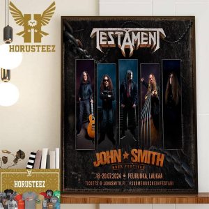 Attention Metalheads Of Finland Testament Playing Live At The John Smith Rock Festival July 2024 Home Decor Poster Canvas