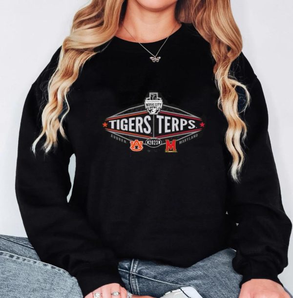 Auburn Tigers vs Maryland Terrapins 2023 TransPerfect Music City Bowl Unisex T-Shirt