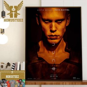 Austin Butler Is Feyd Rautha Harkonnen In Dune Part Two 2024 Official Poster Home Decor Poster Canvas