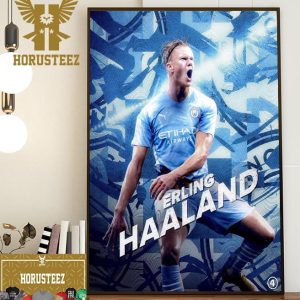 Big Congrats To The Viking Erling Haaland On 50 Premier League Goals In Only 48 Appearances Home Decor Poster Canvas