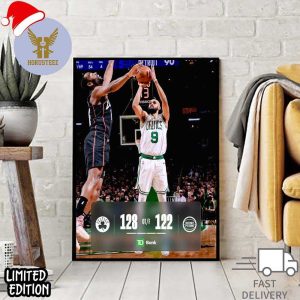 Boston Celtics Beat Detroit Pistons 128 – 122 To Keep 15 Win Streak At Home This 23 24 Season NBA Official Poster