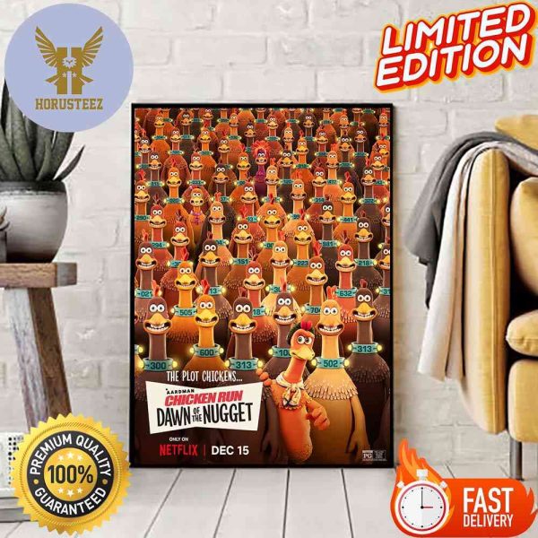 Chicken Run Dawn Of The Nugget A Second Chicken Run Is Upon Netflix On 15 December 2023 Home Decor Poster