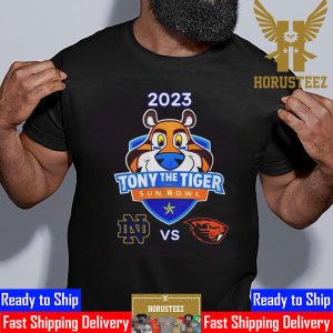 College Football Bowl Games 2023-24 Tony The Tiger Sun Bowl 2023 Notre Dame vs Oregon State Sun Bowl Stadium El Pase TX CFB Bowl Game Unisex T-Shirt