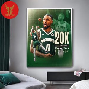 Congrats Damian Lillard With 20K Points In His Carrer Home Decor Poster Canvas