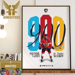 Congrats Florida Panthers Player Dmitry Kulikov With 900 NHL Games Home Decor Poster Canvas