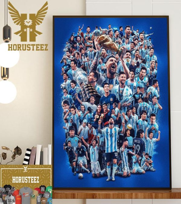 Congratulations To Lionel Messi On Completing His Collection Of Football Medals And Trophies Home Decor Poster Canvas